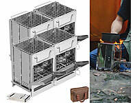 PEARL Campingkocher, Campinggrill, Klappgrill Edelstahl