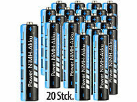 PEARL AAA Accu, wiederaufladbare Batterien, Akku Batterien AAA