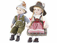 PEARL Künstler-Puppe, Puppe sitzend, Deko-Puppe Porzellan