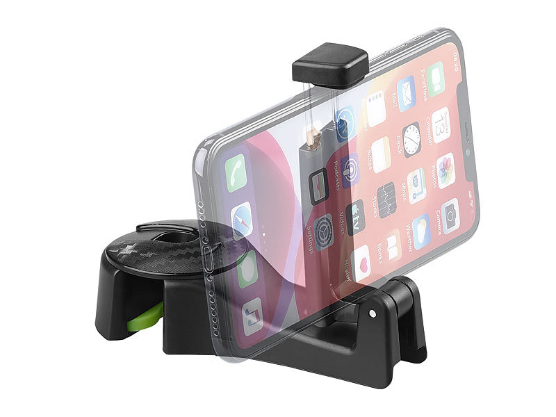 ; USB-Solar-Powerbanks mit LED-Taschenlampe, Universal-Smartphone & Tablet-Ständer 