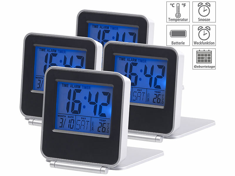 ; Funk-Wecker mit Thermometern Funk-Wecker mit Thermometern Funk-Wecker mit Thermometern 